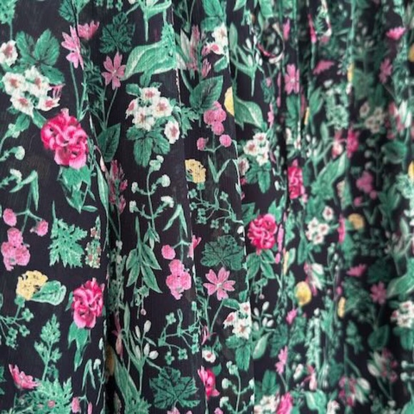 J. Crew Floral Ruffle Chiffon Popover with Camisole - Picture 2 of 6